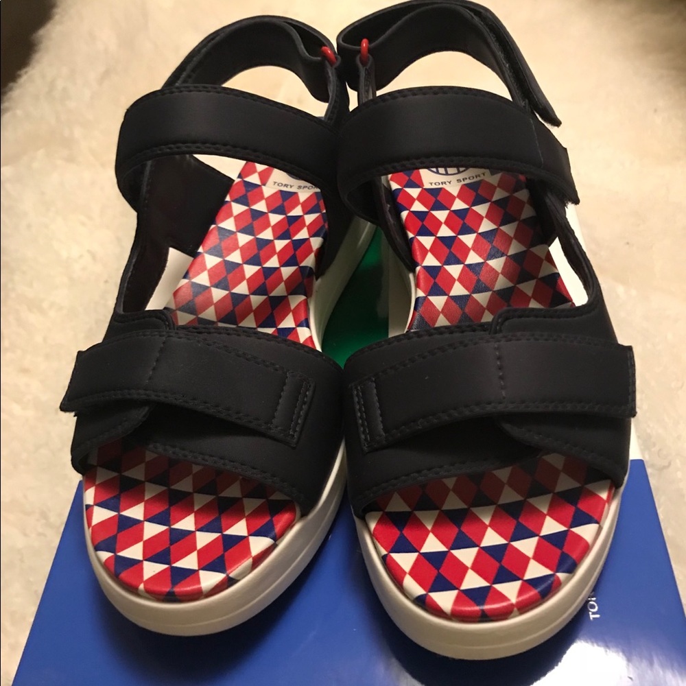 Tory Sport (Tory Burch) Size 9 Navy Sandals
